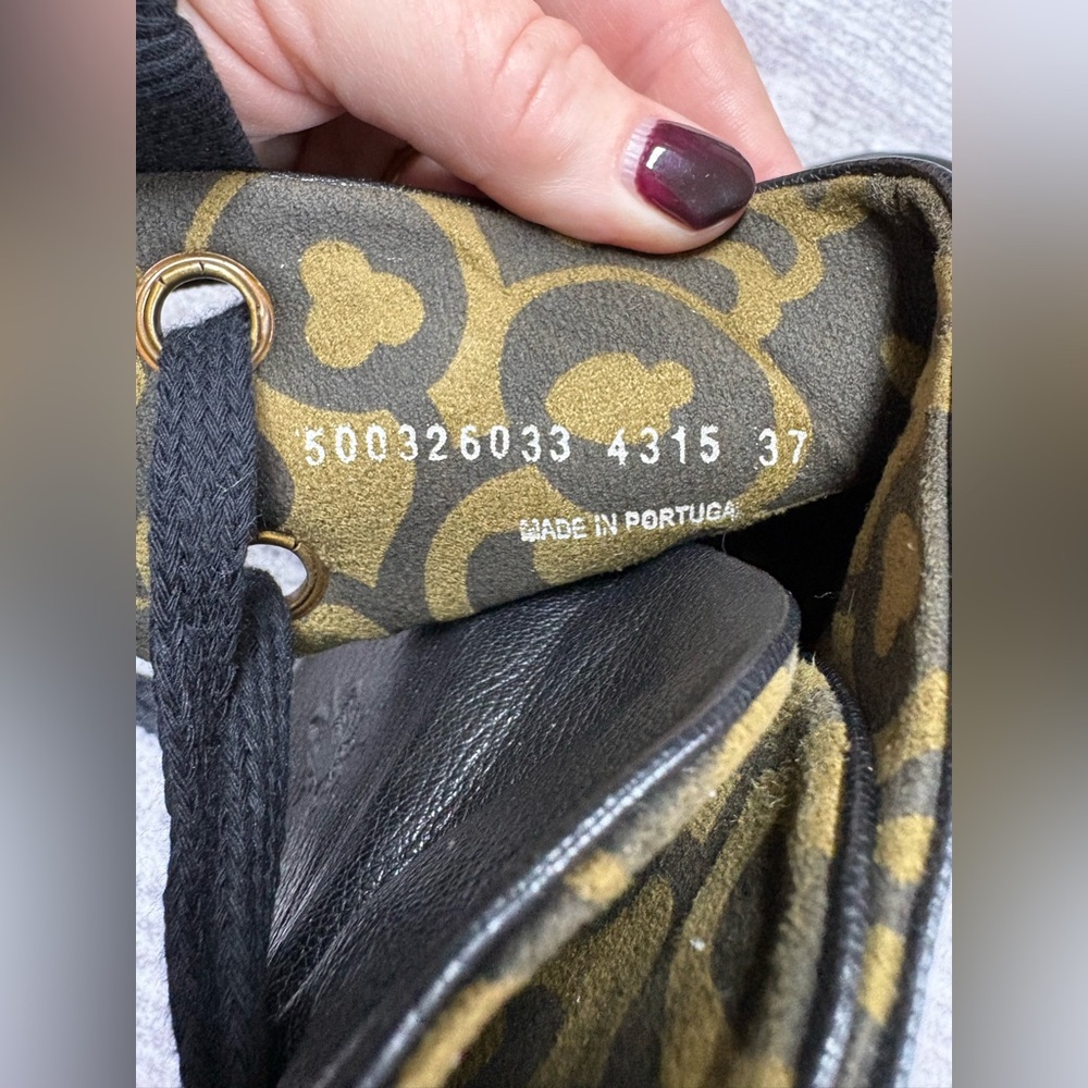 Fly London Ankle Boots Women's Wedge Heel Size 7 US 37 EU Yama Black Leather - Picture 7 of 10